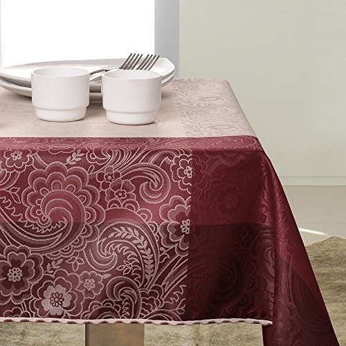 Fleckenresistente Tischtücher Fleckschutz abwaschbar Red 181 Weinrot Tischdecke