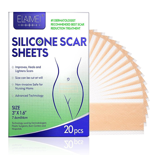 Qoo Elaimei Silicone Scar Sheets For For Surgical Keloid Burn C