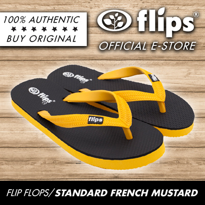 flips★french mustard★100 rubber slippers/comfort flip-flops