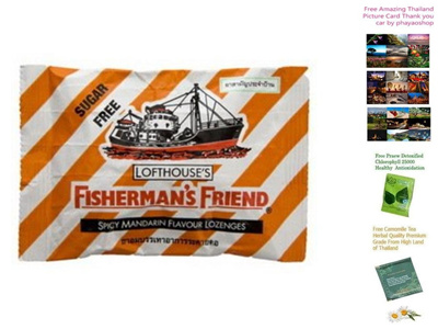 gift set : 10x fishermans friend spicy mandarin 25g from