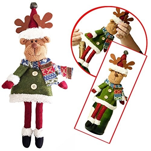 Santa Chef/Baker with Plum Pudding Felt Ornament-8" Tall