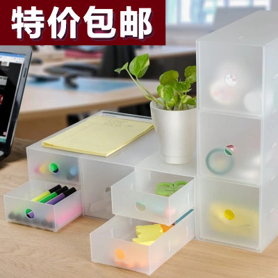 Qoo Japan Daiso Desktop Storage Box Transparent Pp Plastic Drawer