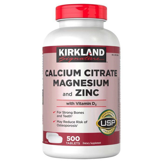 Qoo10 Kirkland Signature Calcium Magnesium Citrate Zinc 500 Tablets