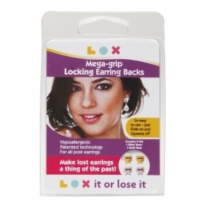 Lox Mega-Grip Locking Earring Backs - Goldtone