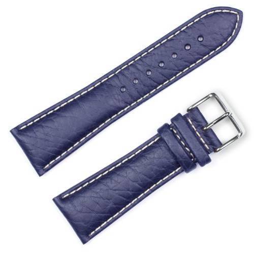 Anthracite military calfskin leather strap - 22 mm 521X
