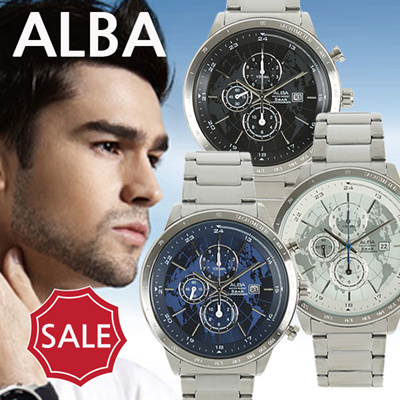 [SEIKO ALBA] Original ALBA <b>BEST WATCH</b> For Men Gitf Item Chronogragh Fucntion ... - 615458014.g_400-w_g