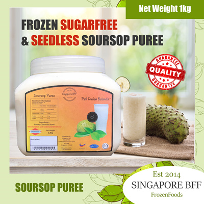 puree qoo10 seedless sugarfree 1kg soursop bff tub frozen singapore