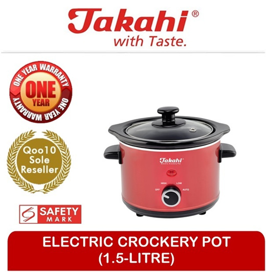 Qoo10 TAKAHI Electric Crockery Pot 1 5L Model 1521 Type CR TR