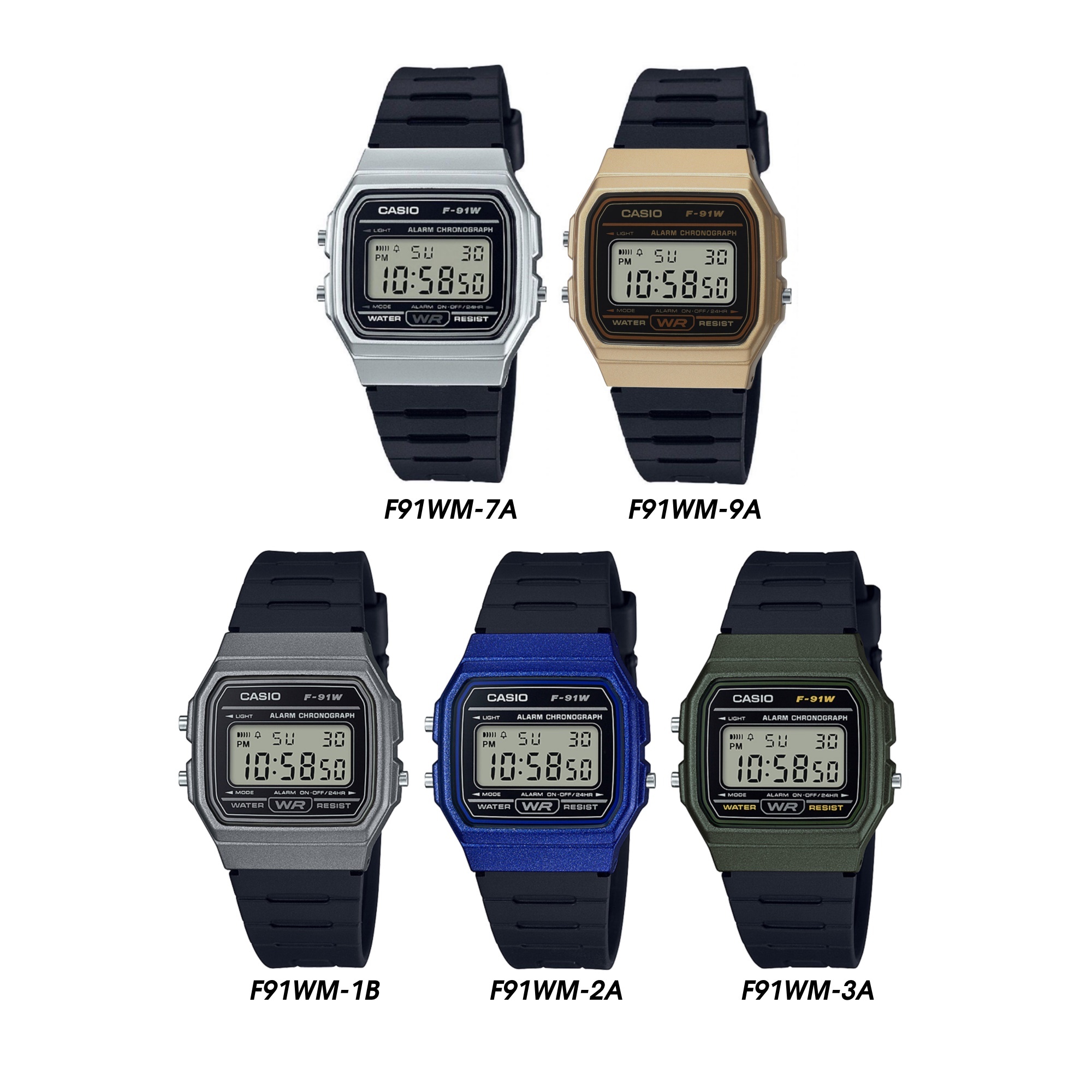 casio new classic digital watch (f91wm series)