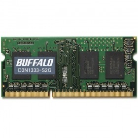 【クリックでお店のこの商品のページへ】バッファロー PC3-10600(DDR3-1333)対応 204Pin用 DDR3 SDRAM S.O.DIMM 2GB D3N1333-S2G