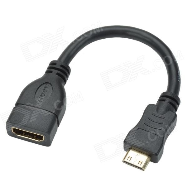 【クリックで詳細表示】CHEERLINK HDMI V1.4 HDMI Female to Mini HDMI Cable - Black (16.5cm)