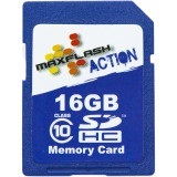 【クリックでお店のこの商品のページへ】米国発送/100％本物/おもちゃ/Maxflash 16GB Action SDHC Card Class 10