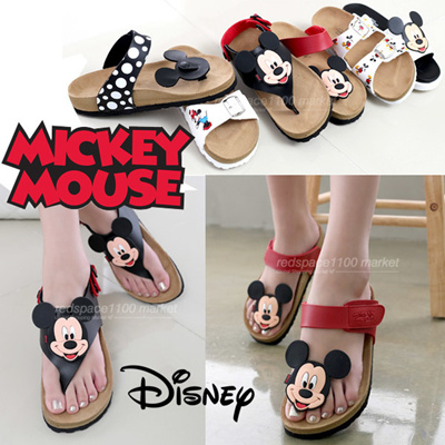 mickey mouse flip flops womens