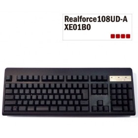 【クリックで詳細表示】XE01B0 Realforce108UD-A 日本語108配列 墨色モデル フルキーボード 昇華印刷 変荷重(55/45/30g) DIP付