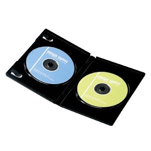 【クリックでお店のこの商品のページへ】サンワサプライ DVD-N2-10BK DVDトールケース(2枚収納・ブラック)