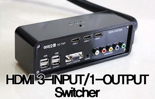 【クリックで詳細表示】[ HDMI3入力1出力スイッチャー ] Smart I/O Tap DS-2000 / HDMI 3-input 1-output Switcher / splitter / dispenser / USB port / HDTV / re