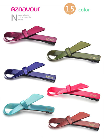 Qoo10L[e aznavour color ribbon clip hairpin (15color)