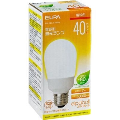 【クリックでお店のこの商品のページへ】ELPA 電球形蛍光ランプ 40W形 E26 電球色 EFA10EL/7-A042H