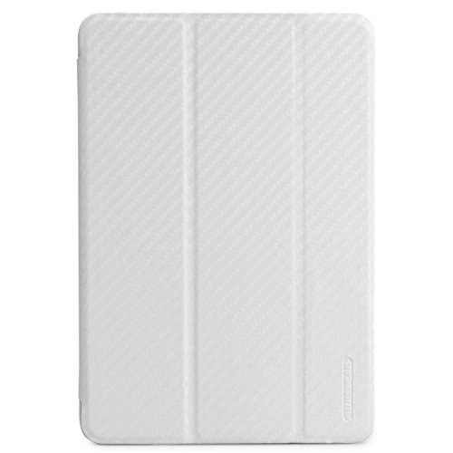 【クリックでお店のこの商品のページへ】【日本正規代理店品】TUNEWEAR CarbonLook SHELL with Front cover for iPad mini (3/2/第1世代) カーボンホワイト TUN-PD-100048