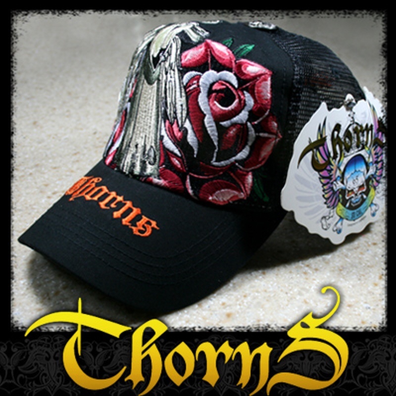 【クリックで詳細表示】[JP] Limited Qty Brand New THORNS Skull Hat Ball Cap Hardy Afflicti0n Free Shipping - Black