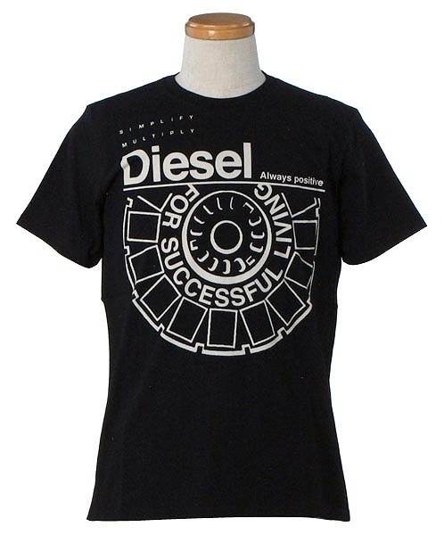 【クリックでお店のこの商品のページへ】[ディーゼル]Tシャツ カジュアル メンズ DIESEL ディーゼル ディーゼル 00S6FH S/STシャツ L BK 900 00S6FH