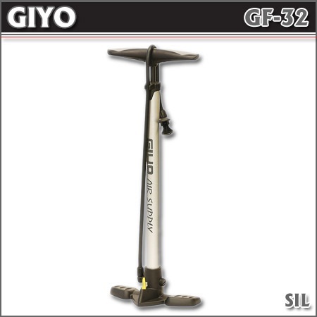 【クリックで詳細表示】GIYO アルミフロアポンプ SIL GF-32 【自転車 サイクル 空気入れ 10】