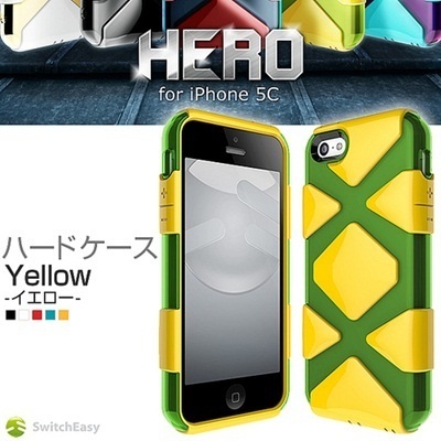 【クリックでお店のこの商品のページへ】SW-HEROI5C-Y｜SwitchEasy HERO for iPhone5c ケース Yellow イエロー