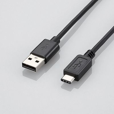 【クリックでお店のこの商品のページへ】エレコム USB2.0ケーブル/A-Cタイプ/ノーマル/1m/ブラック U2C-AC10BK