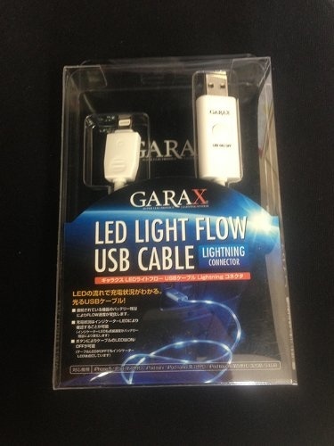 【クリックでお店のこの商品のページへ】GARAX LEDライトフローUSBケーブル Lightningケーブル G-C-LFC-B