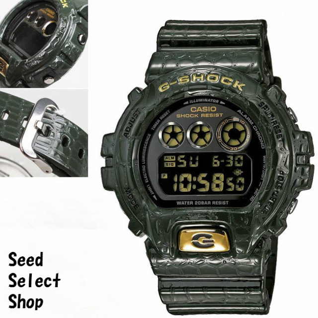 【クリックで詳細表示】[カシオ]【CASIO G-SHOCK】カシオ Gショック The Reptiles ザ・レプタイルズ メンズ 腕時計 メタリックダイアル モスグリーン DW-6900CR-3