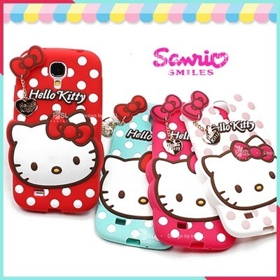 【クリックで詳細表示】[PC] [10％DC] [Hello Kitty] Heart Deco Silicon case-Galaxy S4 (4color) サムスンギャラクシーS4 携帯電話ケース 【送料無料】