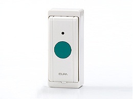 【クリックで詳細表示】ELPA ワイヤレスチャイム押ボタン送信器 EWS-01