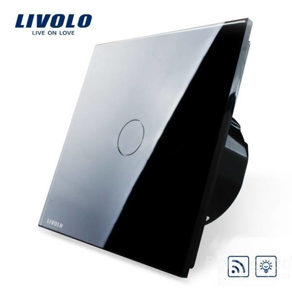 【クリックでお店のこの商品のページへ】Livolo Black Glass Dimmer＆Remote Touch Panel EU Switch VL-C701DR-12