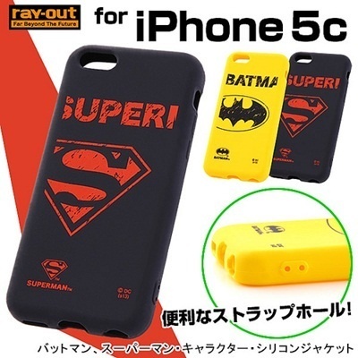 【クリックでお店のこの商品のページへ】RT-WP6ASM｜iPhone5c ケース ワーナー人気・キャラクター・シリコンジャケット/スーパーマン