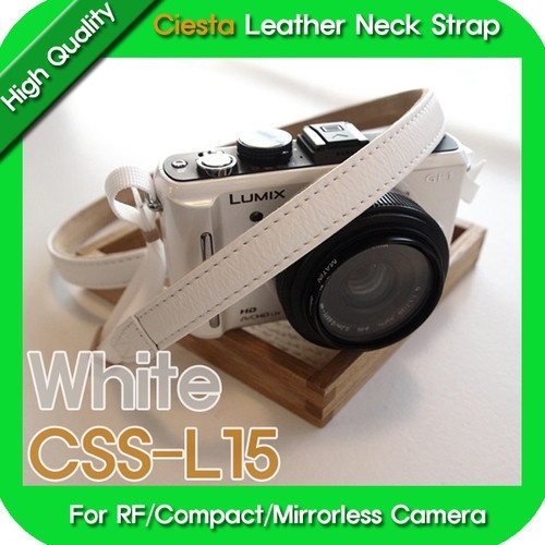【クリックでお店のこの商品のページへ】[CIESTA]★BIG SALE★NEW CIESTA L15 Camera Leather Neck Strap(White) for NEX-7/X-PRO1/E-M5/GX1/NEX-5N/J1/NX200/GF3/X100/E-PL3/NEX-C3/E-P3/E-PM1/P510/G1X/GXR/LX5/XZ-1/G12 / Free shipping