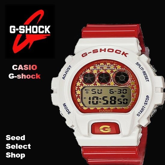 【クリックで詳細表示】[カシオ]Gショック カシオ G-shock CASIO 腕時計 DW-6900SC-7JF ホワイト/レッド ウォッチ 時計