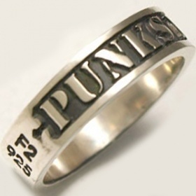 【クリックで詳細表示】[f2 silver]PUNKS NEVER DIE ring シルバー 925パンク オリジナル f2 silver