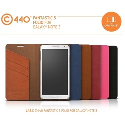 【クリックで詳細表示】[LAB.C]Lab.C Fantastic 5 Folio Handmade PU Leather Flip case C-440 for Galaxy Note 3 III