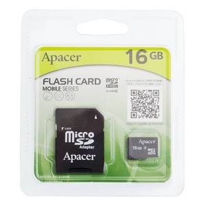 【クリックでお店のこの商品のページへ】Apacer(アペイサー) MicroSDカード 16GB