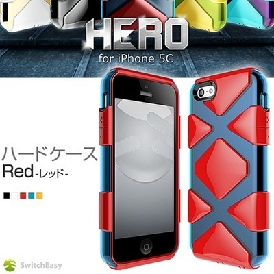 【クリックで詳細表示】SW-HEROI5C-R｜SwitchEasy HERO for iPhone5c ケース Red レッド