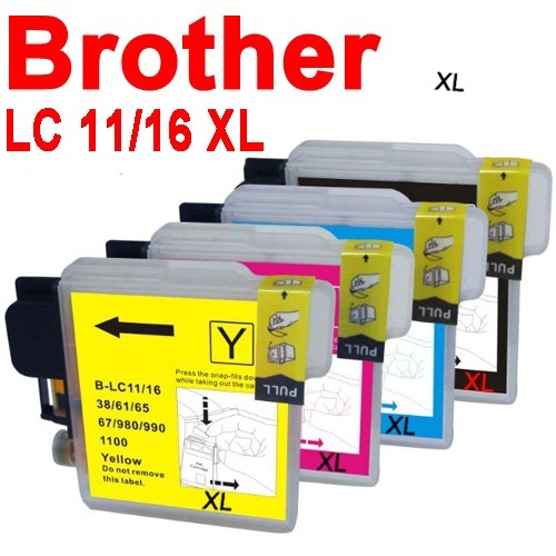 【クリックでお店のこの商品のページへ】？LC11/LC16-XL BK：29ml/Color：19.5ml？キャノン Brother LC11/16系4色 BK C M Y 互換インク