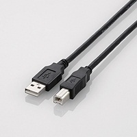 【クリックで詳細表示】[ELECOM(エレコム)] USB2.0ケーブル(5.0m ※コネクタ部分を除く) U2C-BN50BK