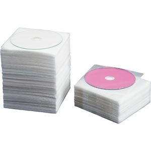 【クリックで詳細表示】(まとめ) TANOSEE CD・DVD不織布ケース 両面2枚収納 1パック(100枚) 〔×10セット〕