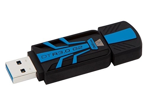 【クリックでお店のこの商品のページへ】Kingston Digital 32GB USB 3.0 100MB/s Read 45MB/s Write DataTraveler (DTR30G2/32GB) Black， Blue