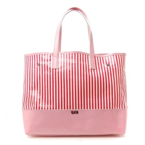【クリックでお店のこの商品のページへ】[ANDREA VANNA]GSC048F Stripe Shopper Bag(PINK)/ビッグショッパーバッグ