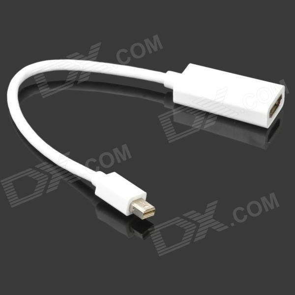 【クリックで詳細表示】Mini Display Port Male to HDMI Female Adapter Cable for MacBook - White