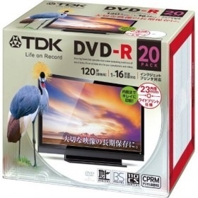 【クリックで詳細表示】DR120DPWC20UE DR120DPWC20UE TDK 録画用DVD-R ホワイトプリンタブイル