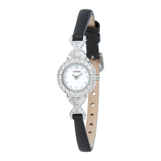 【クリックで詳細表示】[ジェイエスチナ]女性レザー腕時計(JWQL2WM1-R6811L)