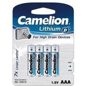 【クリックでお店のこの商品のページへ】Camelion Camelion 単4形リチウム電池 4本パック FR03-BP4 FR03-BP4