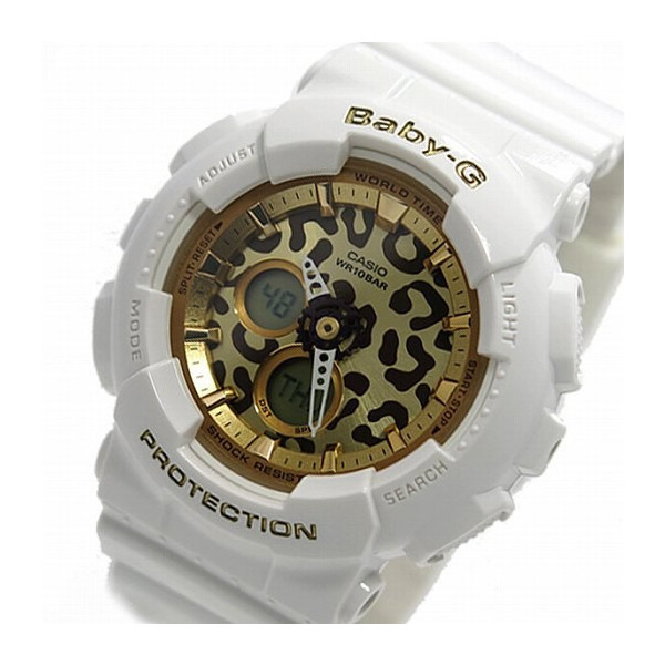 【クリックで詳細表示】カシオ ベビーG レオパード レディース 腕時計 BA-120LP-7A2 ホワイト